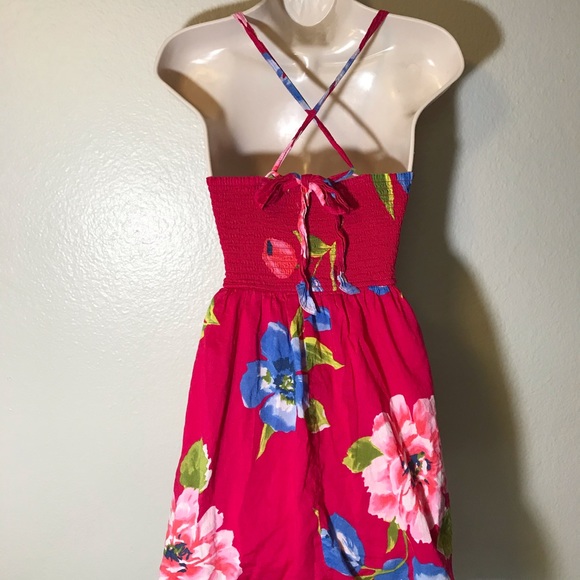 Hollister floral mini laced tie back dress - Picture 4 of 5